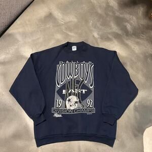 Salem Sportswear nan T-Shirts Vintage 1992 dallas cowboys east Large Bluef